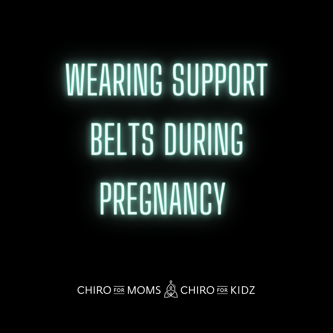 Wearing support belts during pregnancy