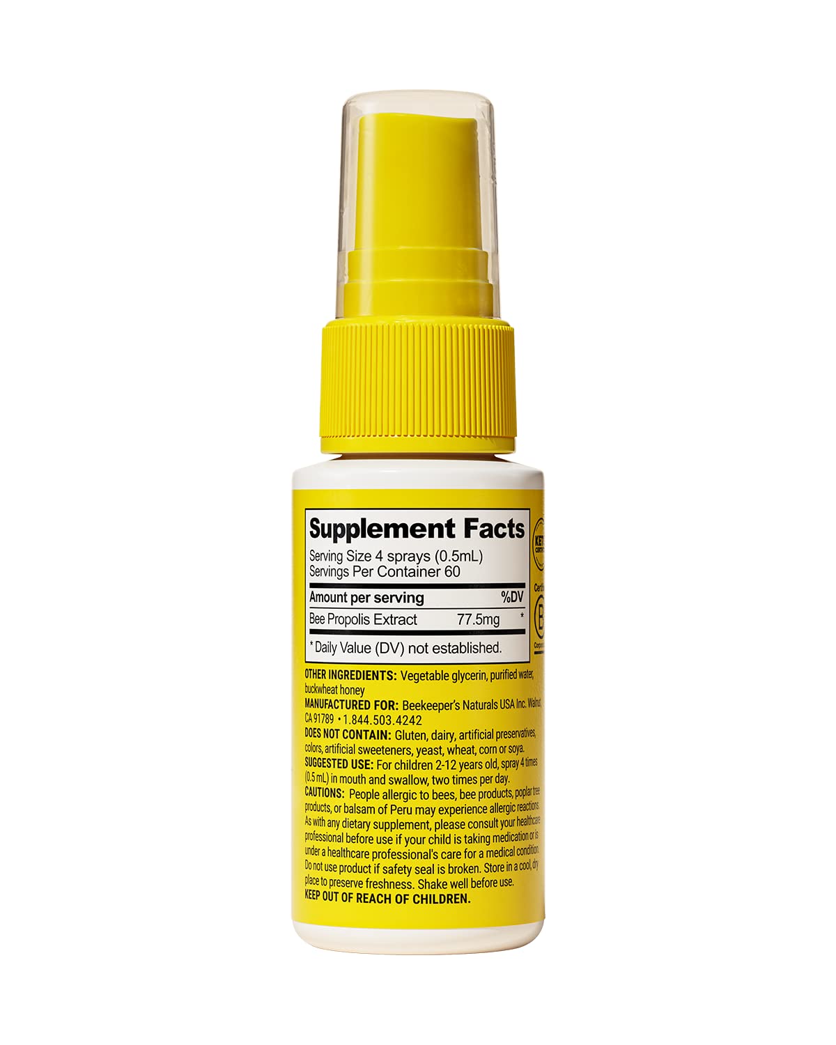 Kids Propolis Throat Spray by BEEKEEPER'S NATURALS