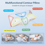 Cervical Pillow Memory Foam Pillows - Contour Memory Foam Pillow for Neck Pain Relief, Orthopedic Neck Bed Pillow for Side Sleepers Back and Stomach
