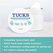 TUCKS Medicated Cooling Pads with Witch Hazel