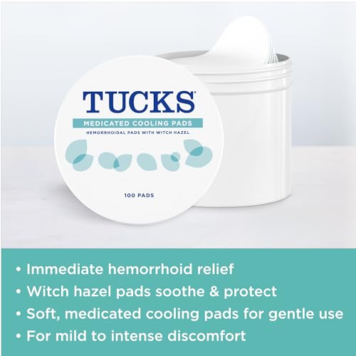 TUCKS Medicated Cooling Pads with Witch Hazel