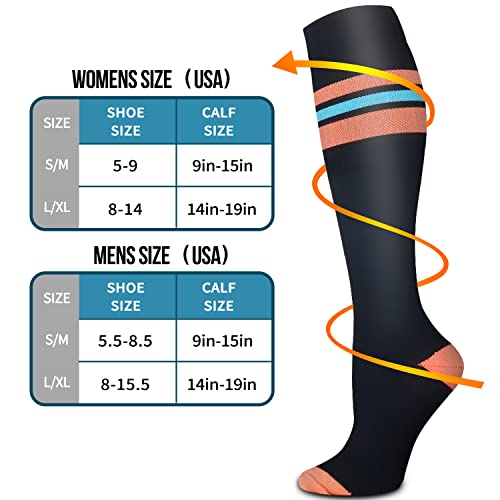 Compression Socks for Women | 6 Pack