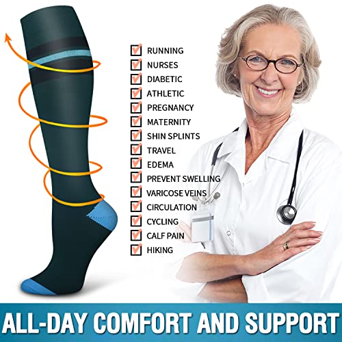 Compression Socks for Women | 6 Pack