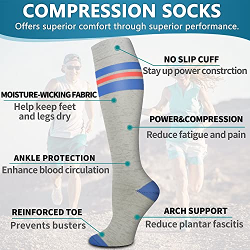 Compression Socks for Women | 6 Pack
