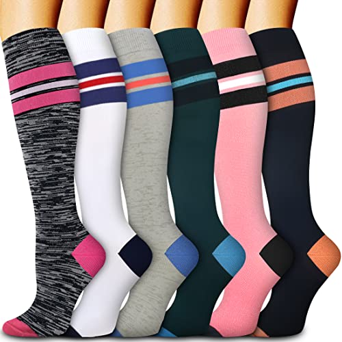Compression Socks for Women | 6 Pack