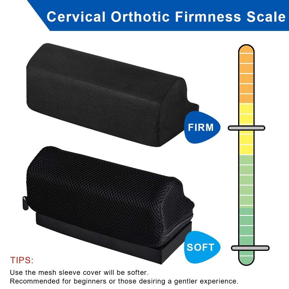 Cervical Orthotic Neck Stretcher for Head, Shoulder, and Spine Alignment, Cervical Traction Block