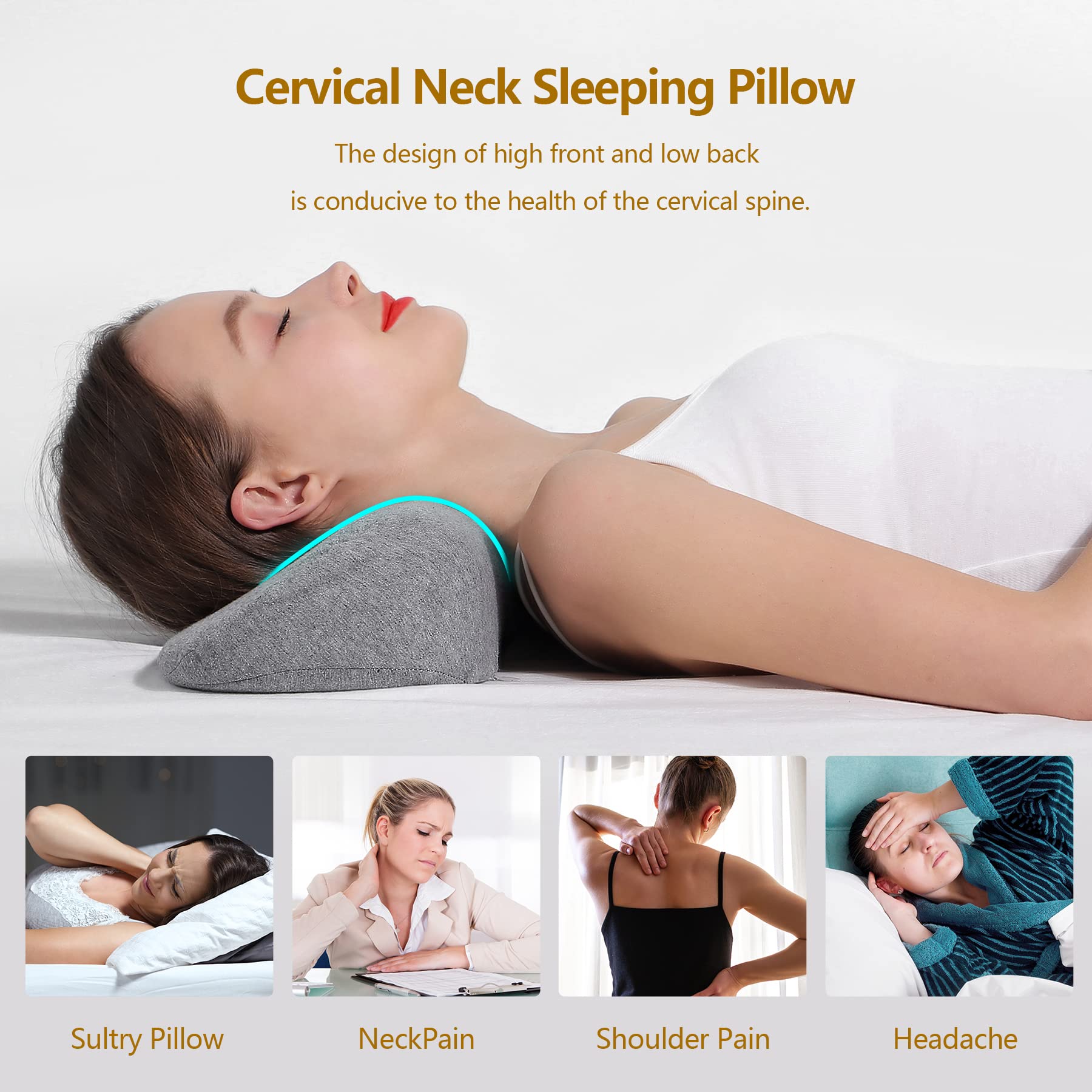 Cervical Neck Pillows for Pain Relief Sleeping