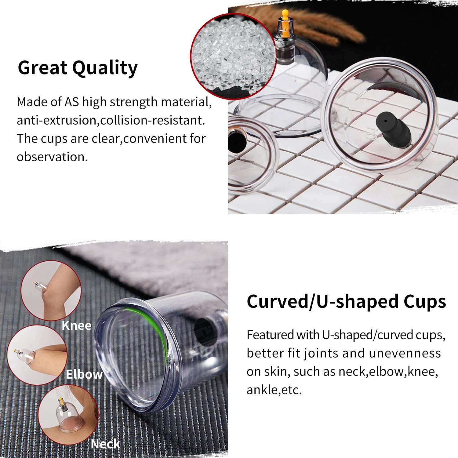 12 Therapy Cups Cupping Set with Pump