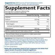 Garden of Life Whole Food Magnesium Powder, Raspberry Lemon - Vegan, Gluten & Sugar Free Supplement with Probiotics for Calm & Regularity