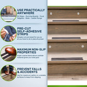 Black Non Slip Floor or Stair Treads