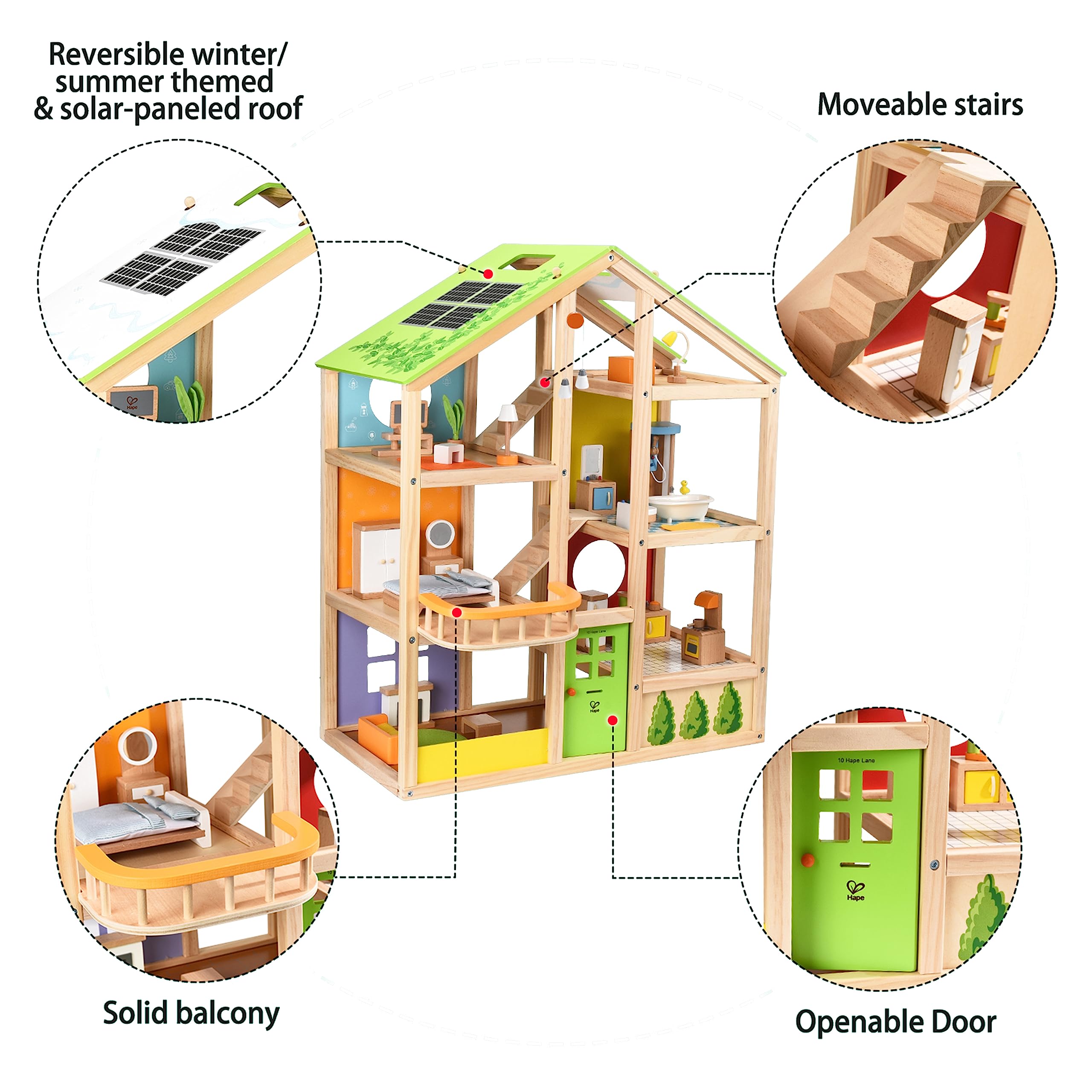Kids Wooden Dollhouse