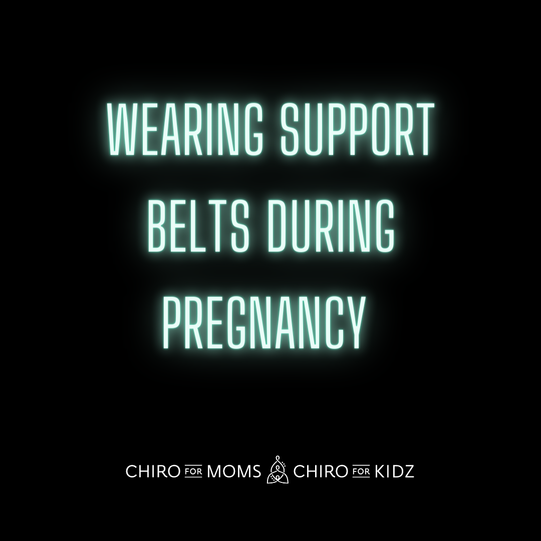 Wearing support belts during pregnancy 