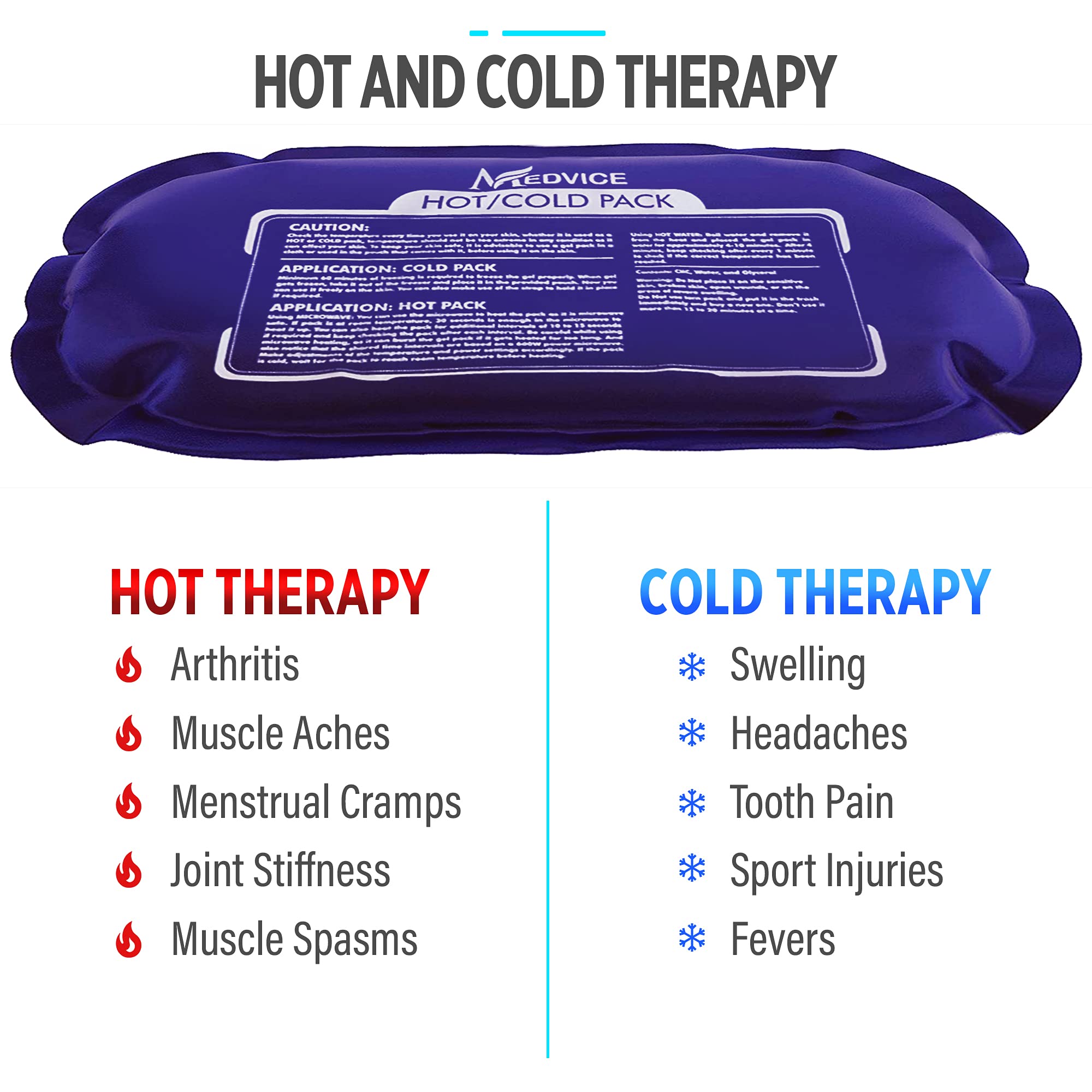 Reusable Hot and Cold Ice Packs | 2 Packs