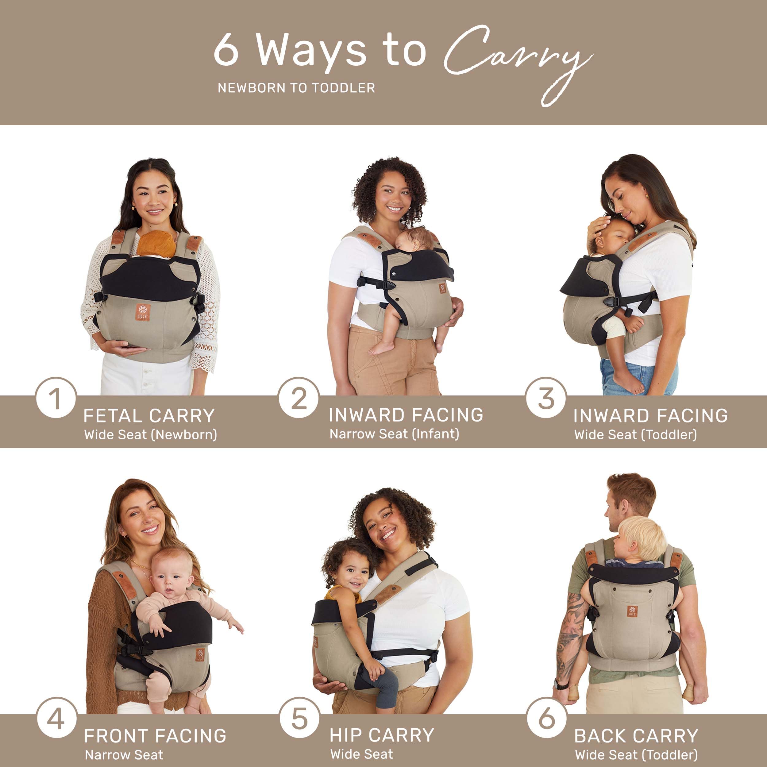 Lillebaby Elevate Ergonomic 6-in-1 Baby Carrier