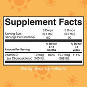 MaryRuth Vitamin D3 Liquid Drops | 6 mo.-3 y.o.