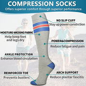 Compression Socks for Women | 6 Pack