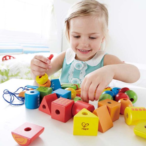 String Shapes Wooden Toy Blocks