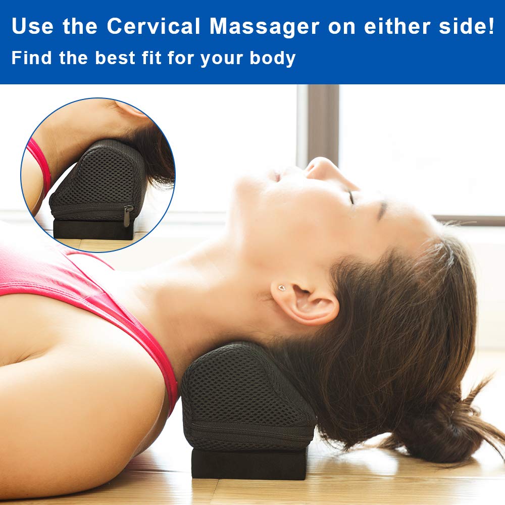 Cervical Orthotic Neck Stretcher for Head, Shoulder, and Spine Alignment, Cervical Traction Block