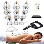 12 Therapy Cups Cupping Set with Pump