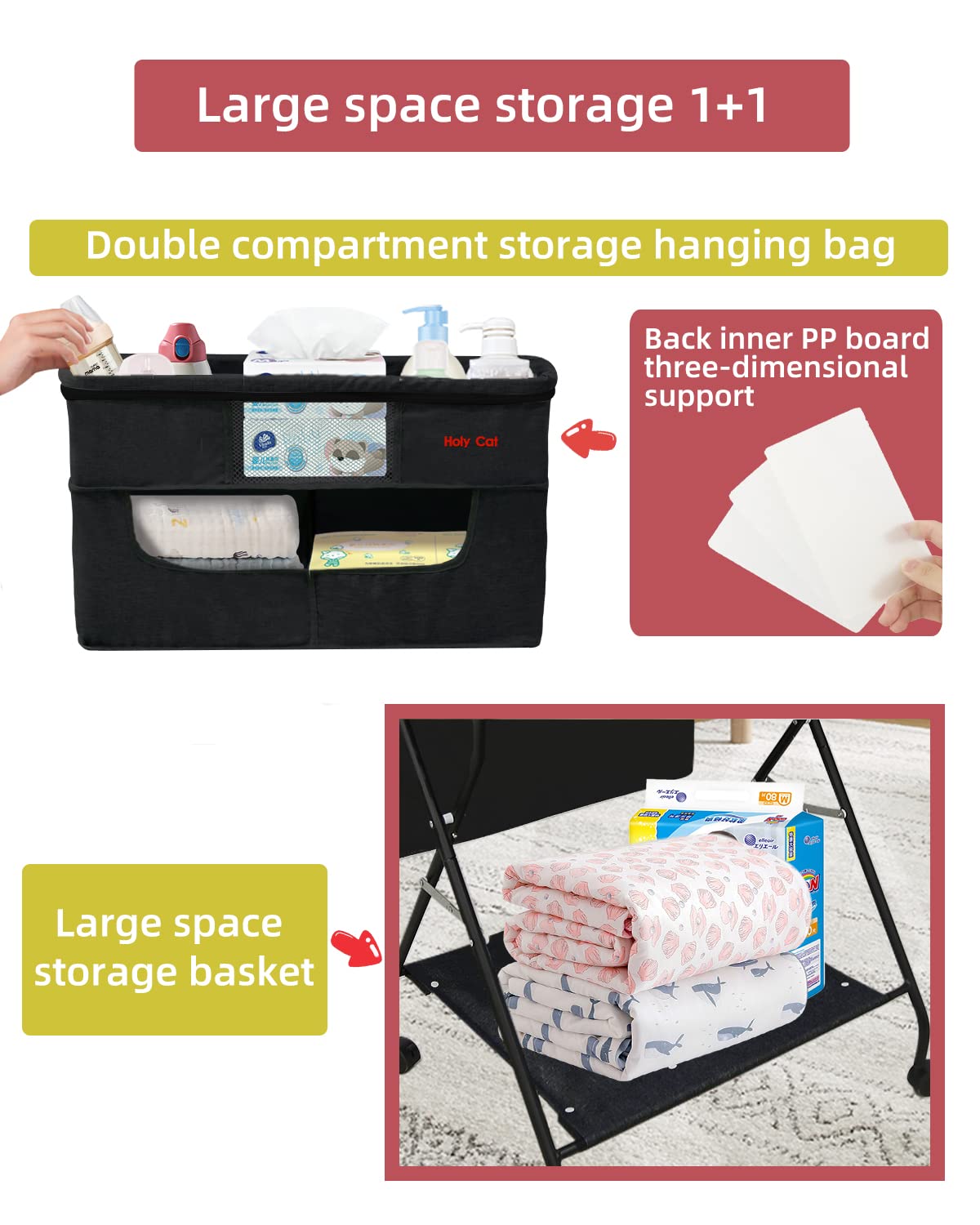 Baby Portable Changing Table with Wheels