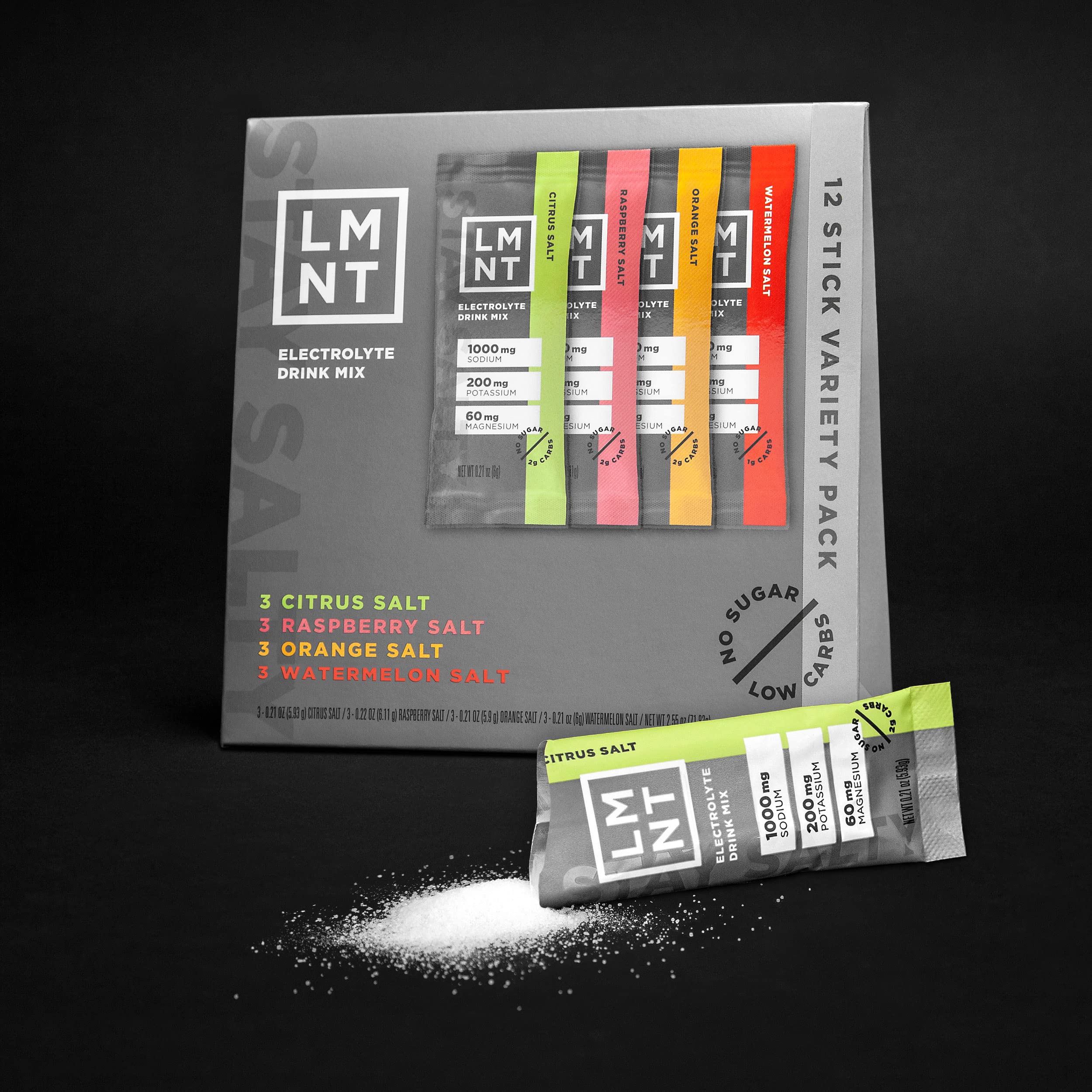 LMNT Zero-Sugar Electrolytes| Hydration Powder Packets | No Artificial Ingredients | Keto & Paleo Friendly | 12 Sticks - Variety