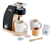 Wooden Black Coffee Maker Kitchen Set with Accessories