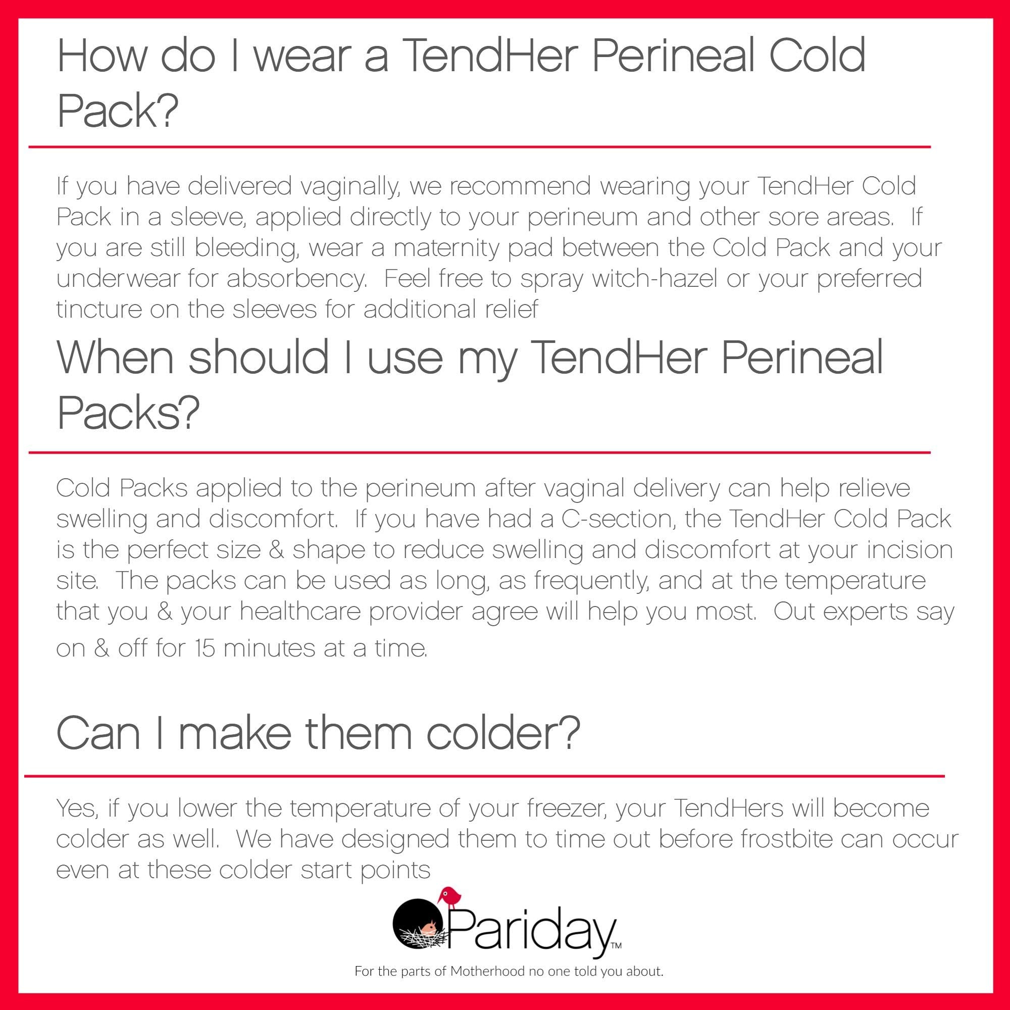 Reusable Perineal Ice Packs
