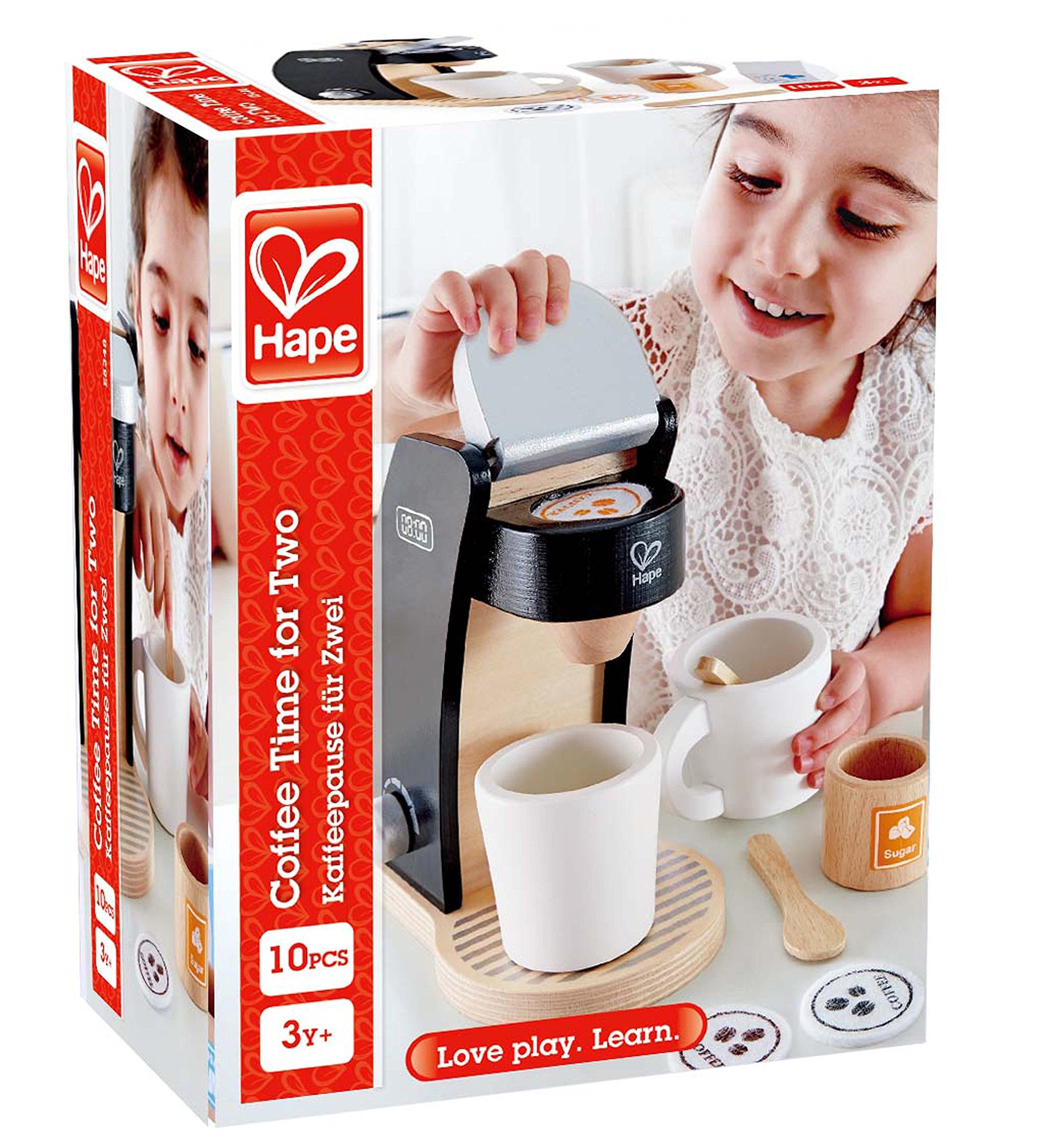 Wooden Black Coffee Maker Kitchen Set with Accessories